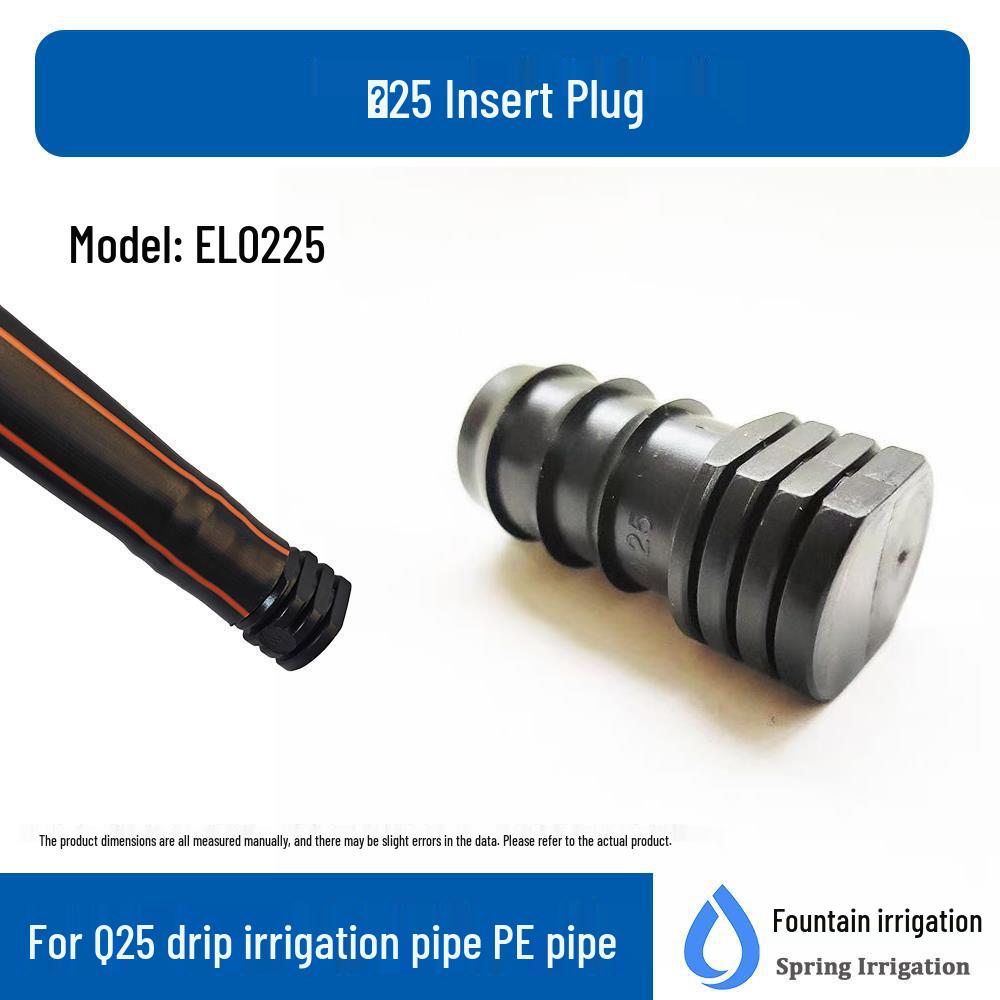 8-Shaped Plug for PE Pipe Drip Irrigation, Micro Sprinkler Fittings for 12, 16, 20, 25mm Agricultural Pipes.