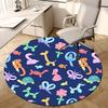1pc Round Carpet, Made of Polyester,Office Chairs, Living Rooms, Or Bedrooms, a Cool Rug for The Living Room.ydt26060