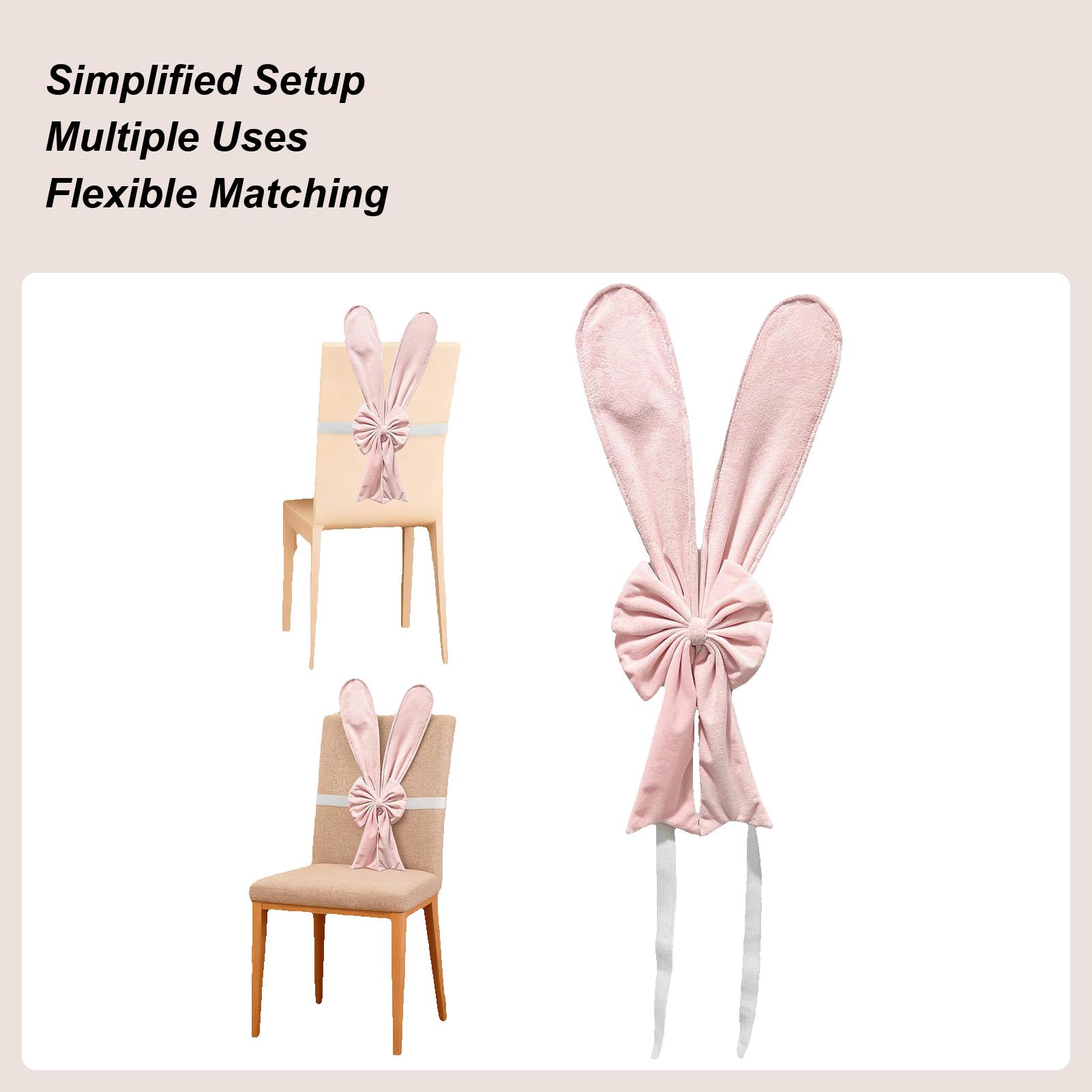 Chair Sashes Easter Cute Props Rabbit Ear Design Chair Decoration For Party With Elastic Straps For Home Restaurant Furnitures China Mainland 3860₽