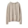 Women's Pure Cashmere Solid Color Hoodie, Warm and Thick, Loose Fit for Autumn and Winter