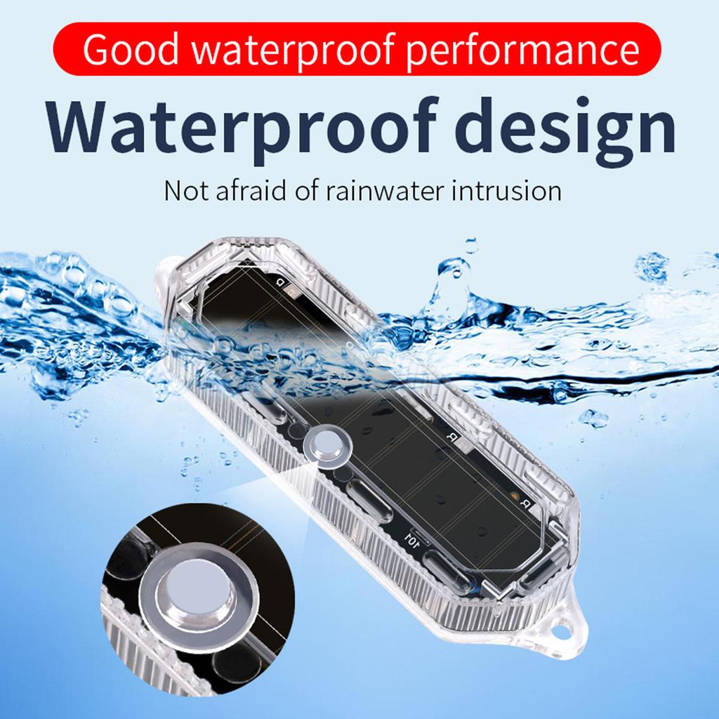 Motorcycle Rear Flashing Light Strobe Designs Waterproof Rear Light Solar Charging ABS Enhances Night Riding Safety