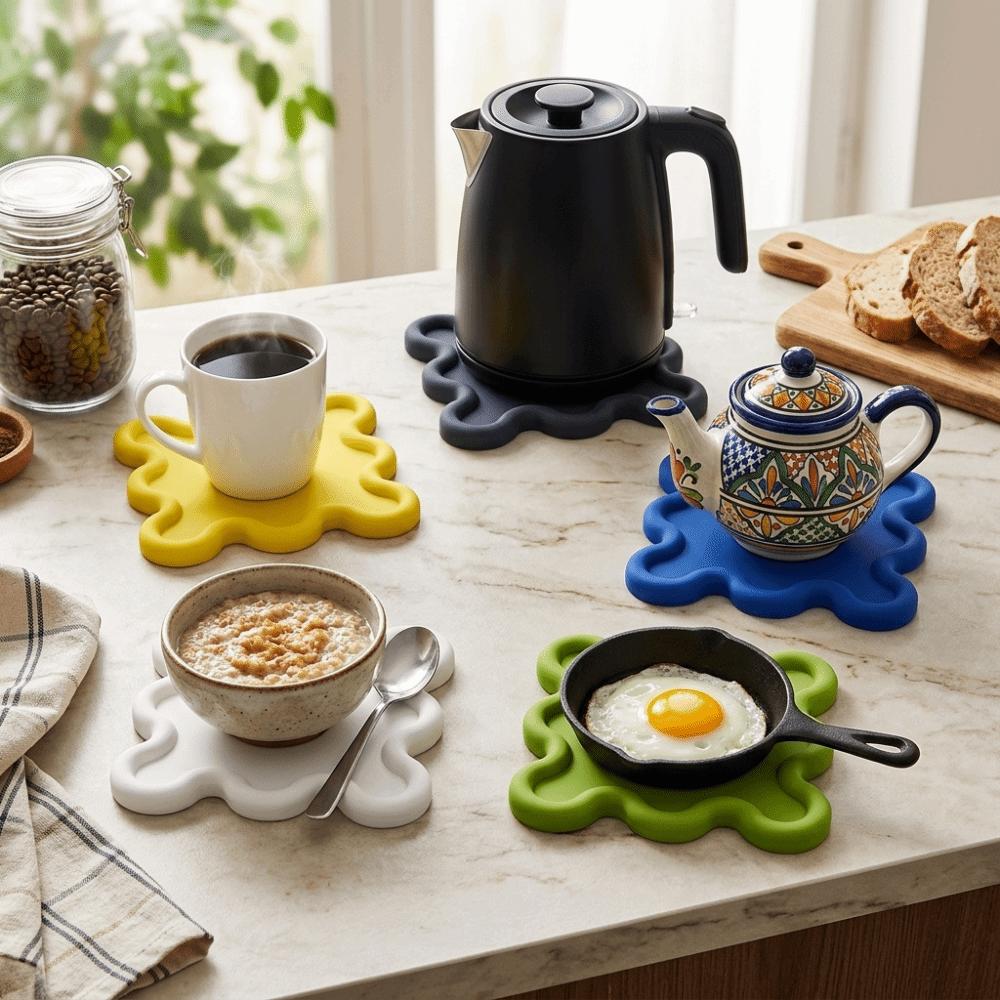 Flexible Mug Pad Thickened Heat‑proof Pad No Strange Odor Cup Mat Office Desktop Table