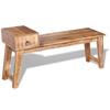 Day and Night - Day and Night Bench with Drawer Solid Mango Wood 120x36x60 Cm