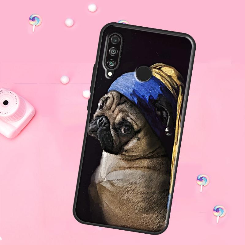 Funny Pug Dog For Huawei Nova 10 9 SE 3i 7i 8i 11i 12i Y73 Y90 Y70 Y72 Y61 Y91 P60 Pro P30 P40 Lite Case
