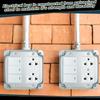 2Pieces Metal Electrical Outlet Covers 4x4Inch Zinc Alloy GFCI Box Plates for Indoor Wiring Safety and Aesthetic Designs