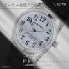 CREPHA Men's Analog Solar Wristwatch Metal Band Silver SM-AM167-WTS