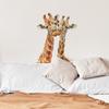 Cartoon Kussendes Giraffenpaar Wandaufkleber Valentinstag Selbstklebend für Schlafzimmer Wohnzimmer Hintergrundwand Dekoration