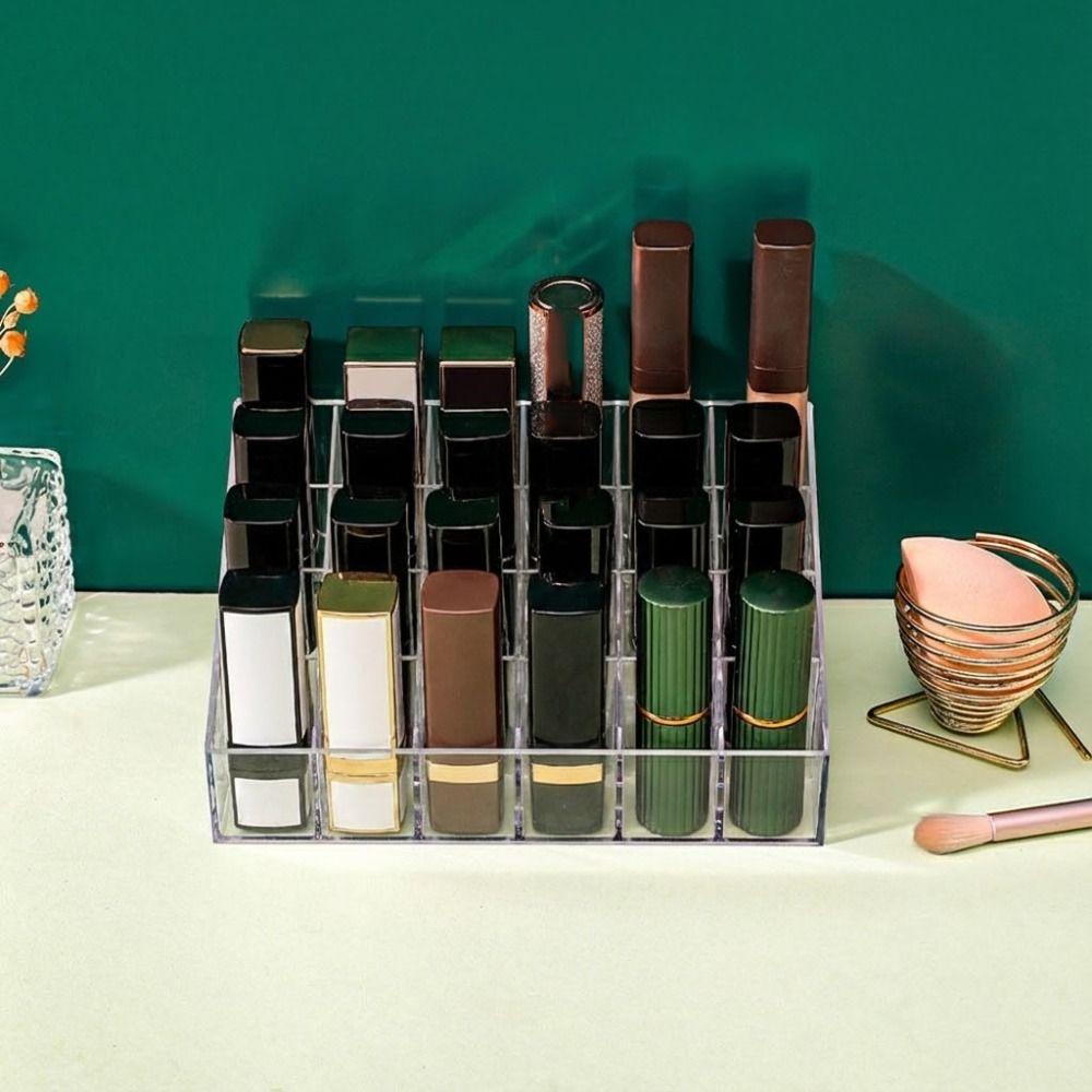 Clear Lipstick Case 9/24/36 Grid Makeup Organizer New Lipstick Storage Box  Home