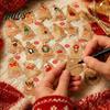 Holiday Souvenir Tags 50Pcs Christmas Tree Gift with Hemp Rope, Brown Paper Tags, Winter Party Favors Hanging Name Labels for DIY Xmas Wrapping