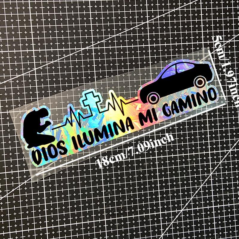 1PC God Light My Way Motorcycle Stickers Waterproof DIY Motorbike Fuel Tank Fairing Car Window Bicycle Universal Vinyl Decals