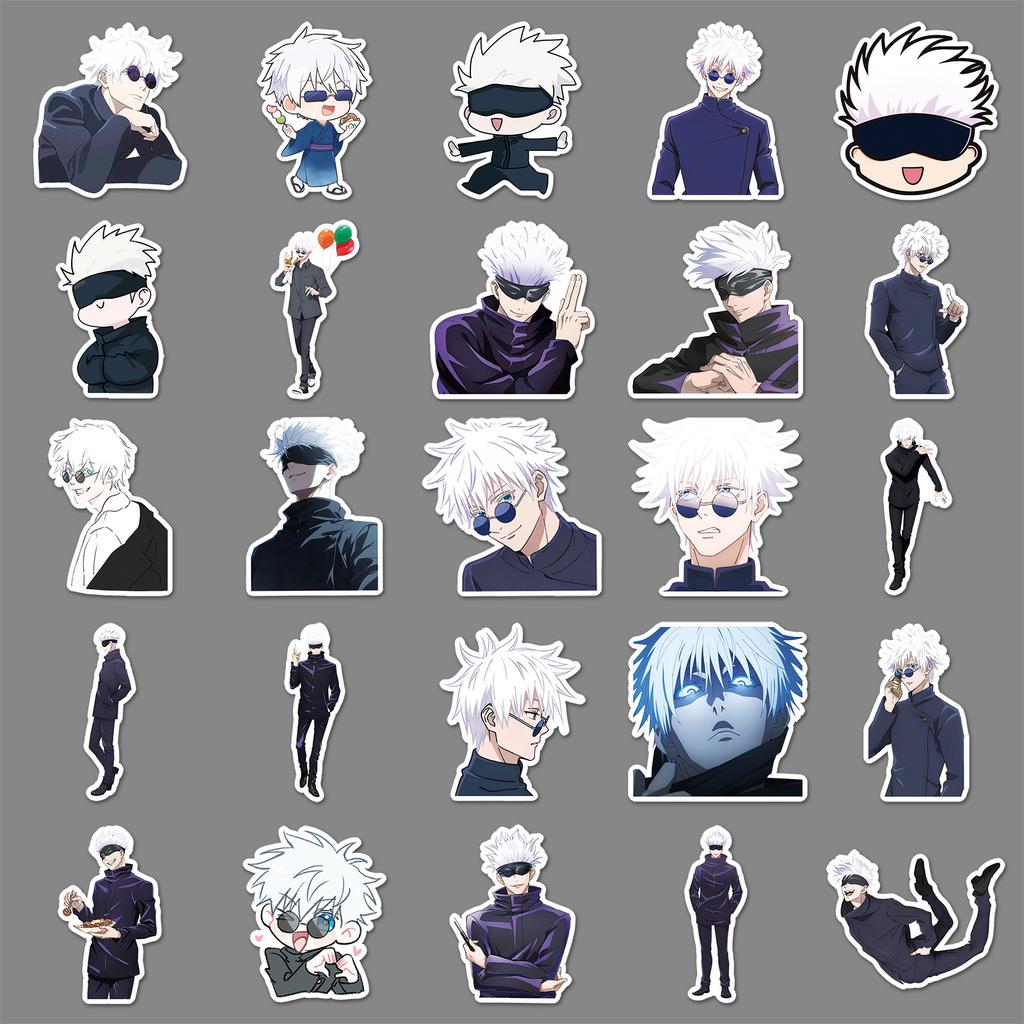 50 Pieces of Wujou Graffiti Stickers Cartoon Japanese Manga Magic Return To Battle Decorative Mobile Phone Water Cup Suitcase Stickers