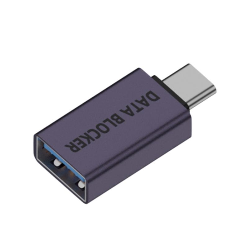 Portable USB Type C Data Blocking Charging Prevents Hacking Aluminum Housing Universal Compatibility for Phones Devices