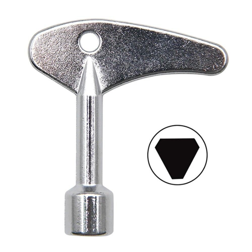 2PC Silberner innerer Dreieckschlüssel Haushaltsaufzug Wasserzähler Elektrischer Schaltschrank Elektrisches Zählerventil Universalwerkzeug