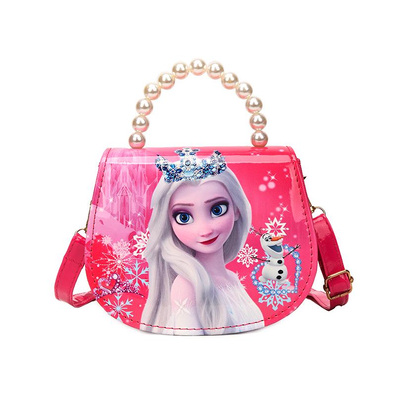 Princess-Style Cartoon Crossbody Bag - Cute Handheld Shoulder Purse for Girls