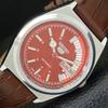 JAPAN VINTAGE REFURBISHED SEIKO 5 AUTOMATIC 6309A MENS RED DIAL WATCH A440767-4