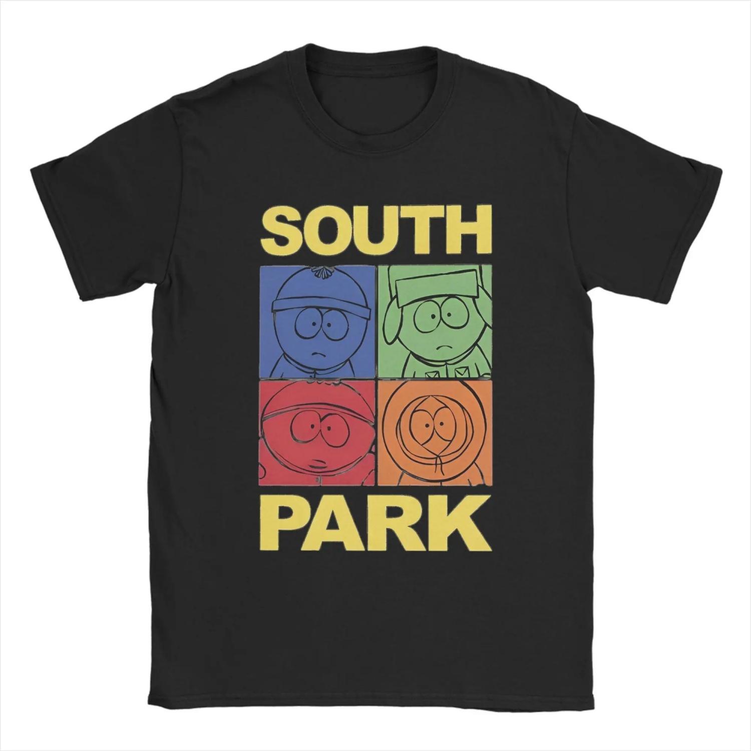 

Casual Souths Parks Snow Day T Shirt For Cotton Short Sleeve O-neck Summer Top Tee S чёрный