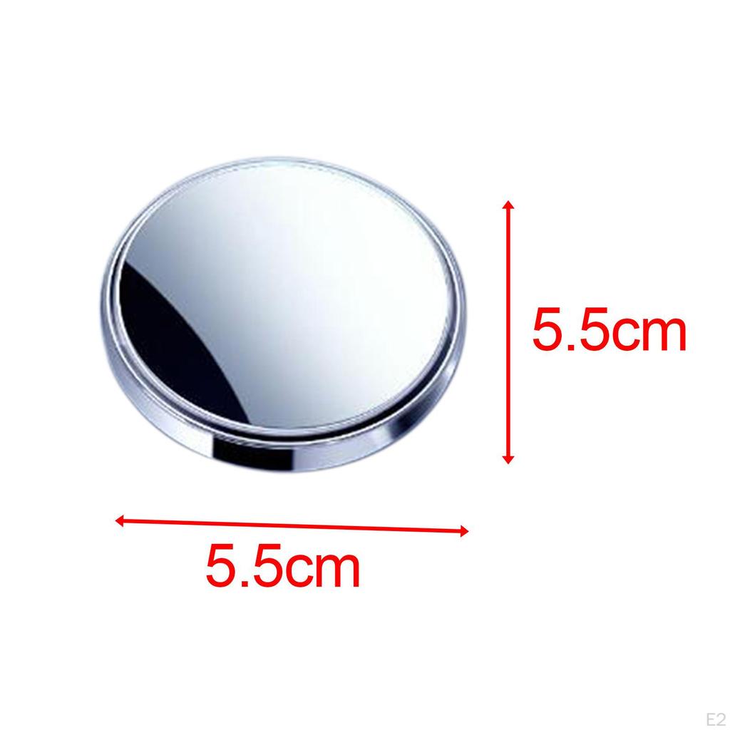 2 Pieces Blind Spot Mirror Round Clear Glass with Housing Protection Rear View Wide Angle for