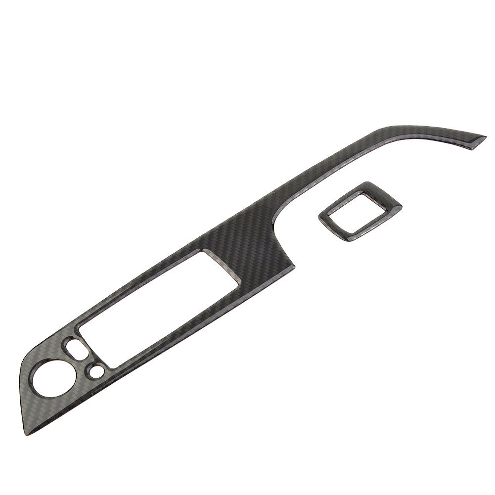 2 Pcs Auto Real Carbon Fiber Door Casement Lift Switch Covers Stickers For BMW 3 Series E92 Coupe Door Window Switch Trim