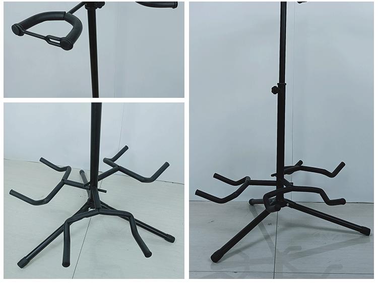 Adjustable Three-Tier Guitar Stand for Three Guitars - Musical Instrument Accessory