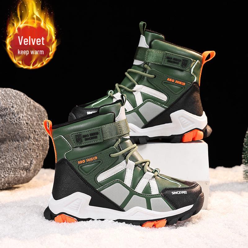 Girls' Plus Velvet Thickened Snow Boots - Winter Non-slip Cold Protection for Kids