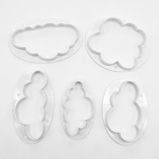 5Pcs Cloud Cake Cookie Biscuit Cutter Fondant Mold Decorating DIY Baking Tool
