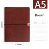 A5 B5 Business Leather Journal Notebooks 6 Ring Binder Planner with 100 Sheets  Blank Printed Loose-leaf Diary Notebook