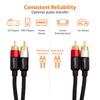 Amazon Basic RCA Audio Cable RCA Male 2 RCA Black 2.4m (2 - Male)