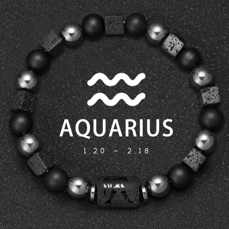12 Zodiac Natural Stone Bracelets - Cancer, Virgo, Leo, Libra Designs, Ideal Couples & Friendship Gifts, Unisex Jewelry (Pulsera