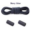1Pair Round Elastic Laces No Tie Shoelaces Metal Capsule Buckle Shoelace Without Ties Sneakers Basketball Laces Shoe Accessories