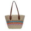 Large Capacity Bag Women's New Fashion Versatile Shoulder Vegetable Basket Straw Woven Seaside Beach Bag