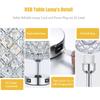 Stolní stolní lampa Neoglint 2PCS Crystal Table Light s 1 AC zásuvkou a dvěma USB porty Citlivé na dotyk