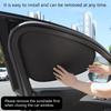 Elektrostatischer Auto-Seitenfenster-Sonnenschutz 4-lagige Sonnenschutzvorhänge Blendschutz UV-Blocker Auto-Innenblocker 99,9% UV Neu