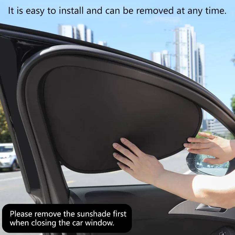 Elektrostatischer Auto-Seitenfenster-Sonnenschutz 4-lagige Sonnenschutzvorhänge Blendschutz UV-Blocker Auto-Innenblocker 99,9% UV Neu
