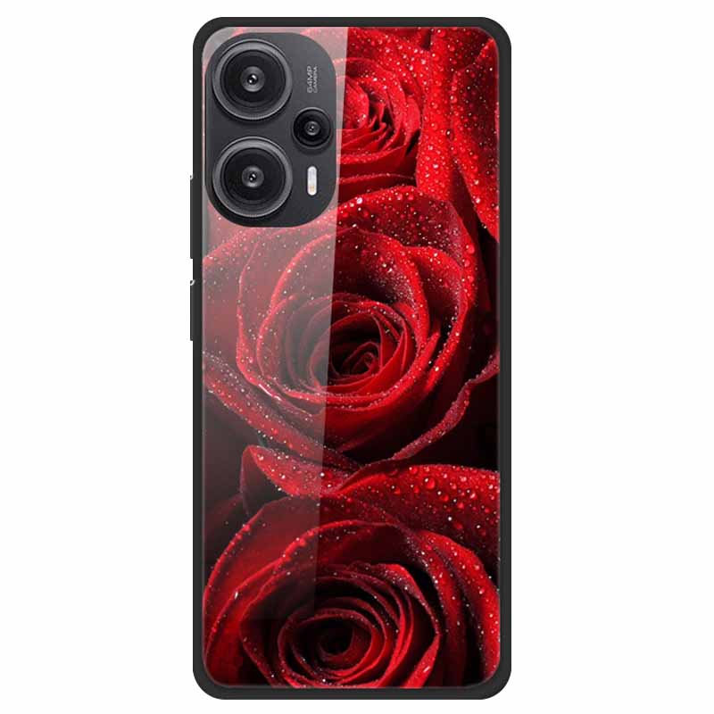 For Xiaomi Poco F5 5G F5Pro Case Luxury Tempered Glass Soft Bumper Phone Cover for POCO F5 Pro 2023 Fundas on PocoF5 Painted