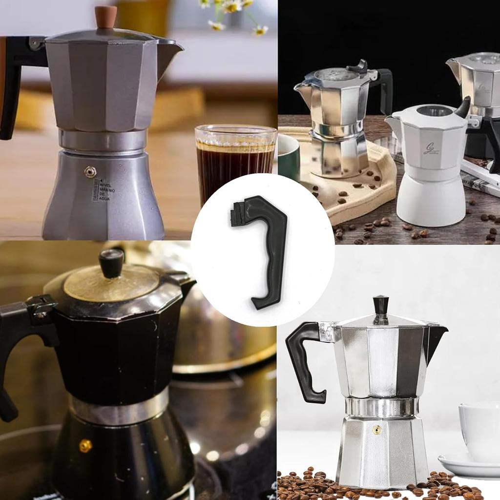 Moka Coffee Pot handle Replacement Coffee Espresso Moka Stove Pot PP Handle Replacement Parts 1/3/6/9/12 Cups Coffee Accessories