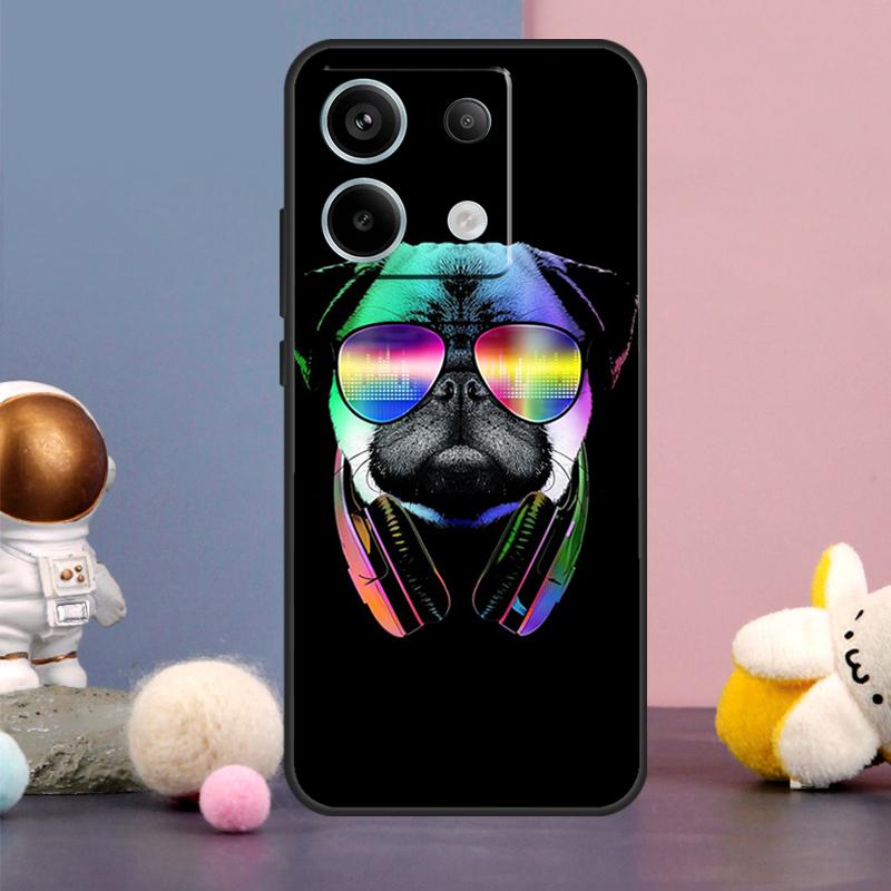 Cute Pug Dog Case For Xiaomi Redmi Note 14 9 10 11 12 13 15 Pro Plus Redmi 15 15C 10C 12C 13C 14C Cover