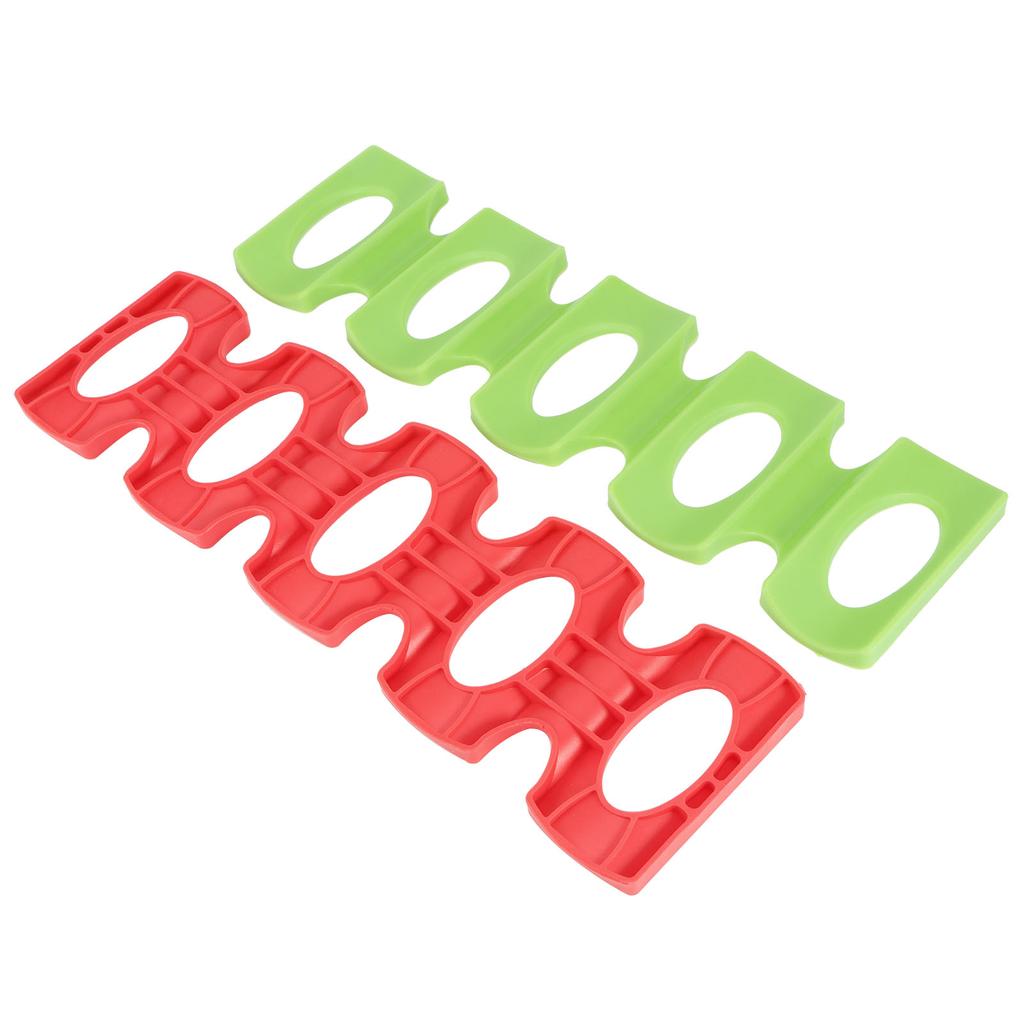 2Pcs Silicone Bottle Stacker for Beer Can Wine Holder Refrigerator Mat Red Green