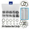 Retaining Ring 100pcs 304 Stainless Steel 8-18mm Assortment