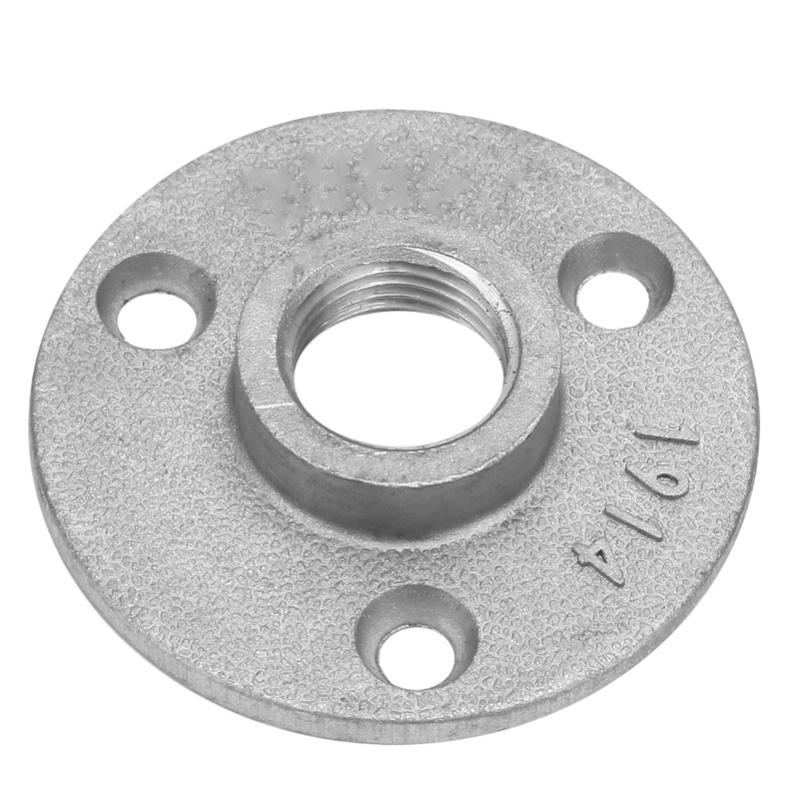 10 Stück Legierung/Gusseisen 3 Löcher 65mm DN15 Flansch Rohr Basis Gewinde Bodenflansch(Gusseisen)