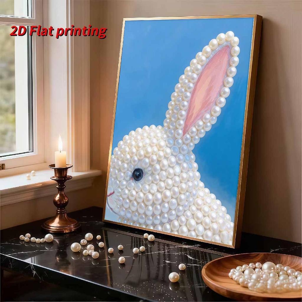Pearl Painting Kit Little White Rabbit Theme Frameless Handicraft DIY Bedroom Decoration Living Room Wall Art Room Decoration Art Craft Decoration