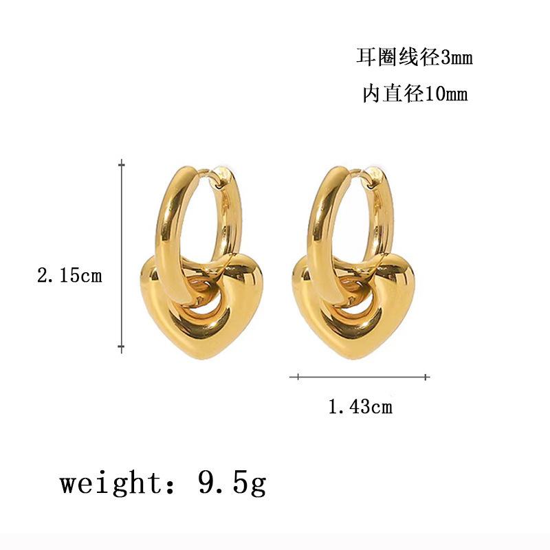 Hollow Heart Earrings For Women Stainless Steel Gold Silver Color Heart Earring Luxury Wedding Couple Jewelry Gifts Wholesale