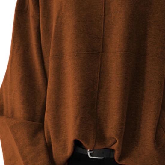 Dámská mikina Jednobarevná Silná Podzim Zima Patchwork Rolák Pulovr na Párty