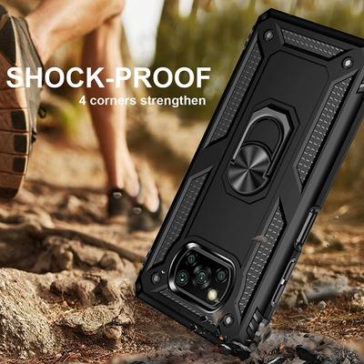 Puzdro Poco x3 Pro NFC Nárazník Nárazuvzdorné brnenie Zadný kryt Držiak stojana Púzdro do auta Púzdro na telefón Xiaom Pocophone x3 Poco x3 Pro NFC