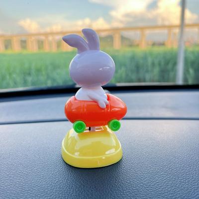 Solarbetriebenes tanzendes Spielzeug, automatisch schwingende Kaninchend Puppe für Auto Armaturenbrett Büro Schreibtisch Dekoration Party Mitgebsel Geschenk