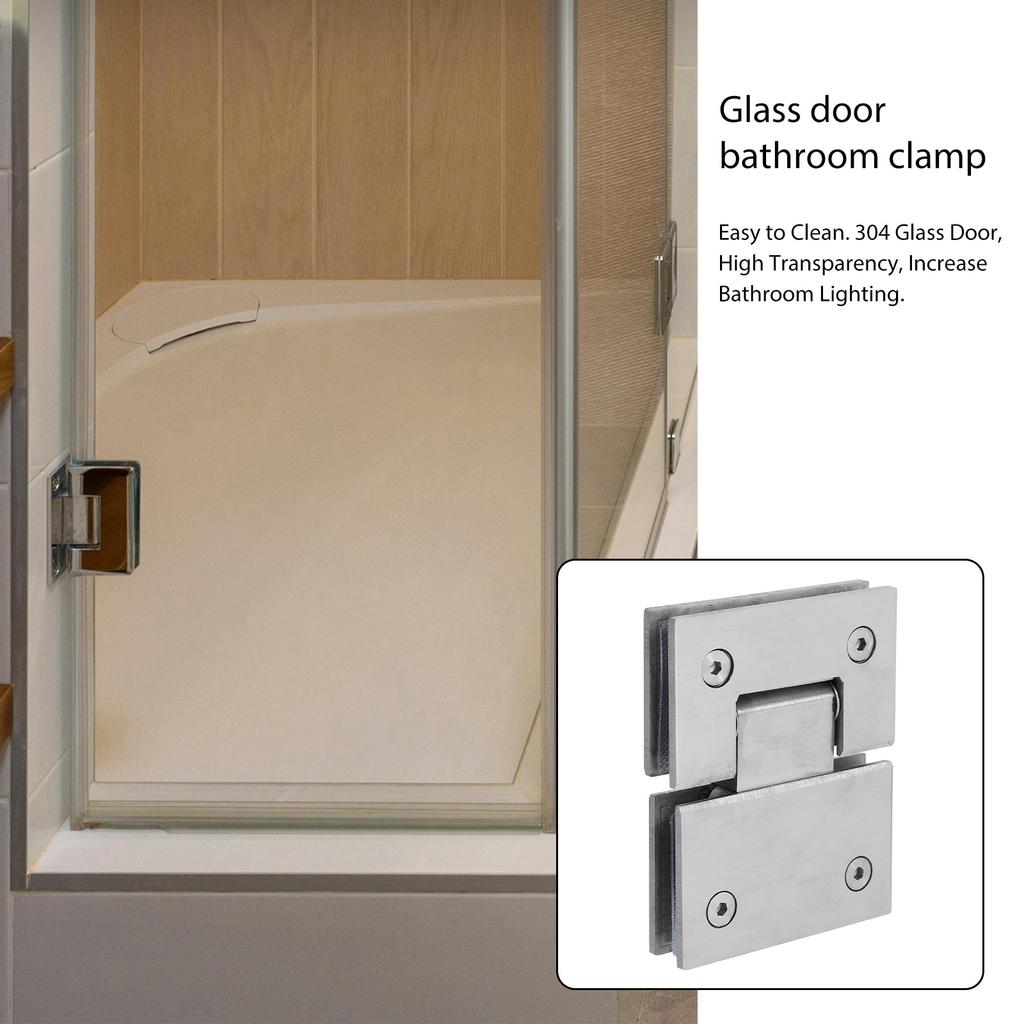 Glass Door Hinge Shower Glass Clamp Stainless for Bathroom Shower Door Hardware Heavy Duty Metal Hinge Part Hinges To Repair
