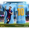 Sommer Messi Print Stickerei Kinderkleidungsset Fußballtrikot T-Shirt. Locker und bequem Geeignet für den täglichen Gebrauch
