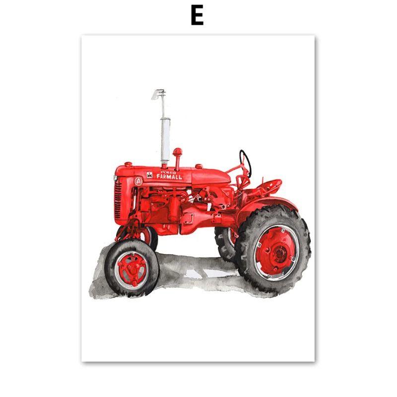 Tool Cart Tin Painting Wall Decor Kids Room Art