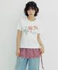 AMBLER Tomato Broccoli Duo Patch Check Patch Short Sleeve T-Shirt As1224 (White)