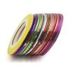 20 Rollen Striping-Bänder, bunte Linie, Nagelaufkleber, DIY-Nagelkunst-Set, Maniküre, Schönheitsdekorationen für UV-Gel-Nagellack