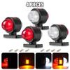 3-sides White Red Amber LED Side Marker Light Rear Brake Tail Light Stop Warning Parking Lamp For Truck Trailer Lorry RV 12V 24V